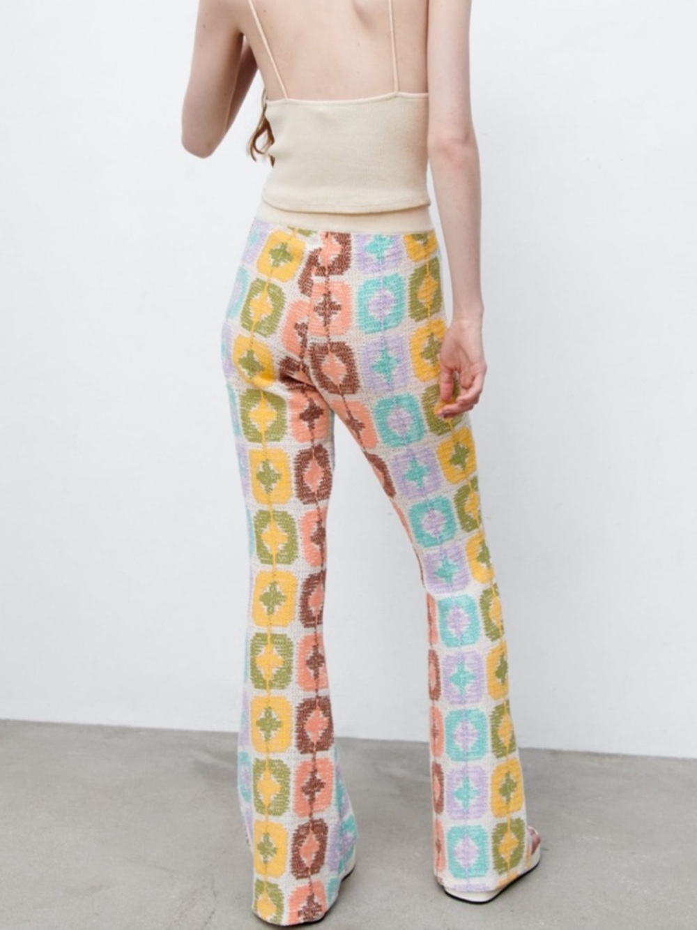 Zara Crochet Flare Pants - Rare - Picture 4 of 9